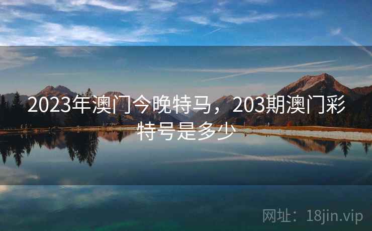 2023年澳门今晚特马，203期澳门彩特号是多少