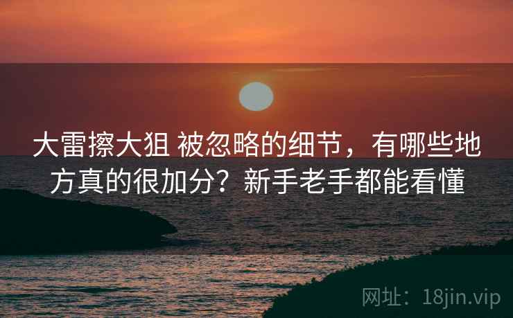 大雷擦大狙 被忽略的细节,有哪些地方真的很加分?新手老手都能看懂 大雷擦大狙 被忽略的细节,有哪些地方真的很加分?新手老手都能看懂